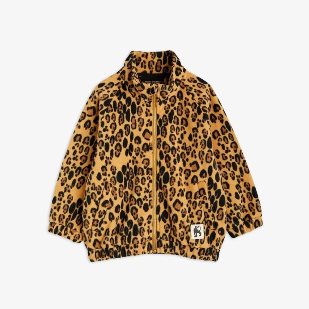 MINI RODINI LÉOPARD FLEEZE ZIP UP SWEATER AND JOGGERS 5-7Y